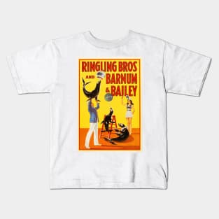 Ringling Bros Barnum & Bailey CIRCUS ACROBATIC SEA LIONS and TRICKS Vintage American Kids T-Shirt